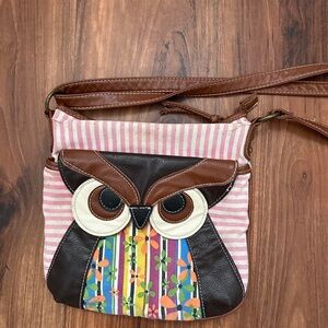 artsy owl purse crossbody